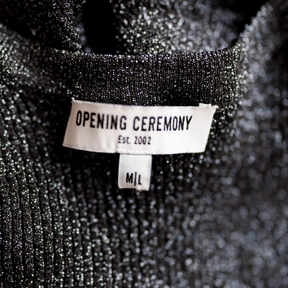 OPENING CEREMONY Sweater Crewneck, Black, Size Medium / Large 6
